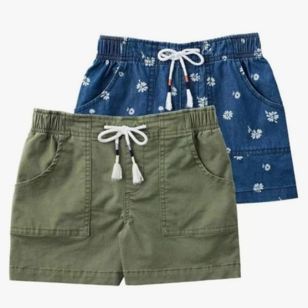 Member's Mark Girls' 4-Pack Pull-On Woven Shorts Size 7/8 - Picture 8 of 8